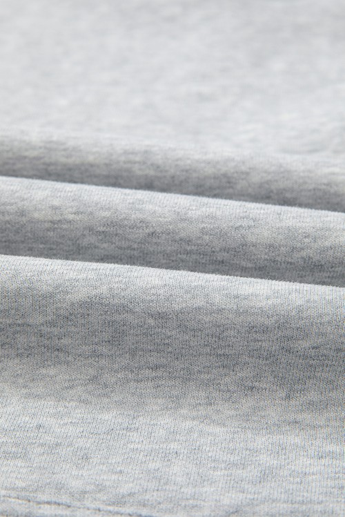 Light Grey Fleece Lined Kangaroo Pocket Drawstring Chunky Hoodie