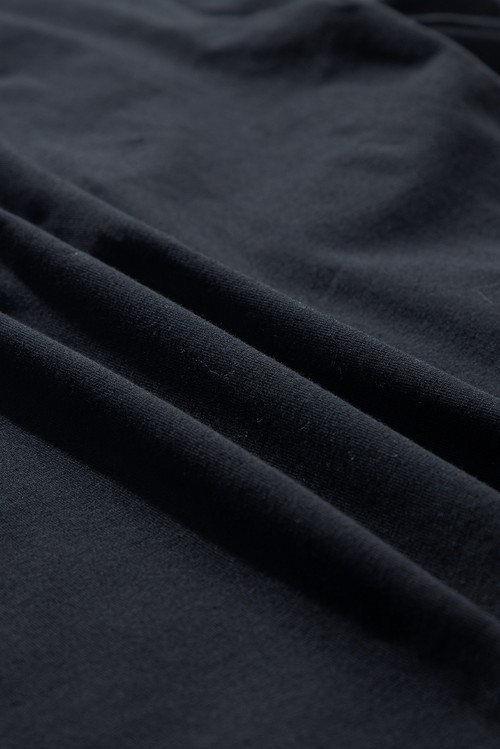 Black Pearl Beaded Drop Shoulder Crewneck T Shirt